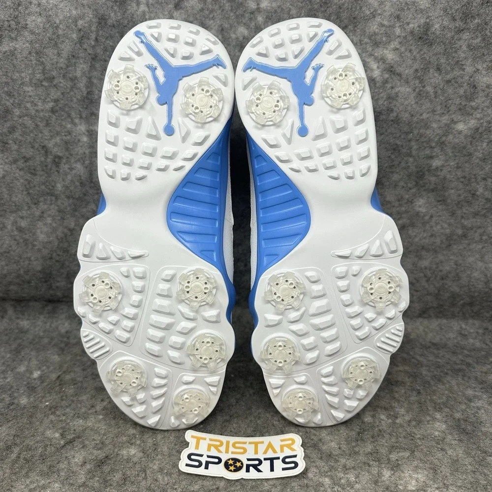 Nike Air Jordan 9 Low Golf Shoes Mens Size 10.5 White University Blue FJ5934-101